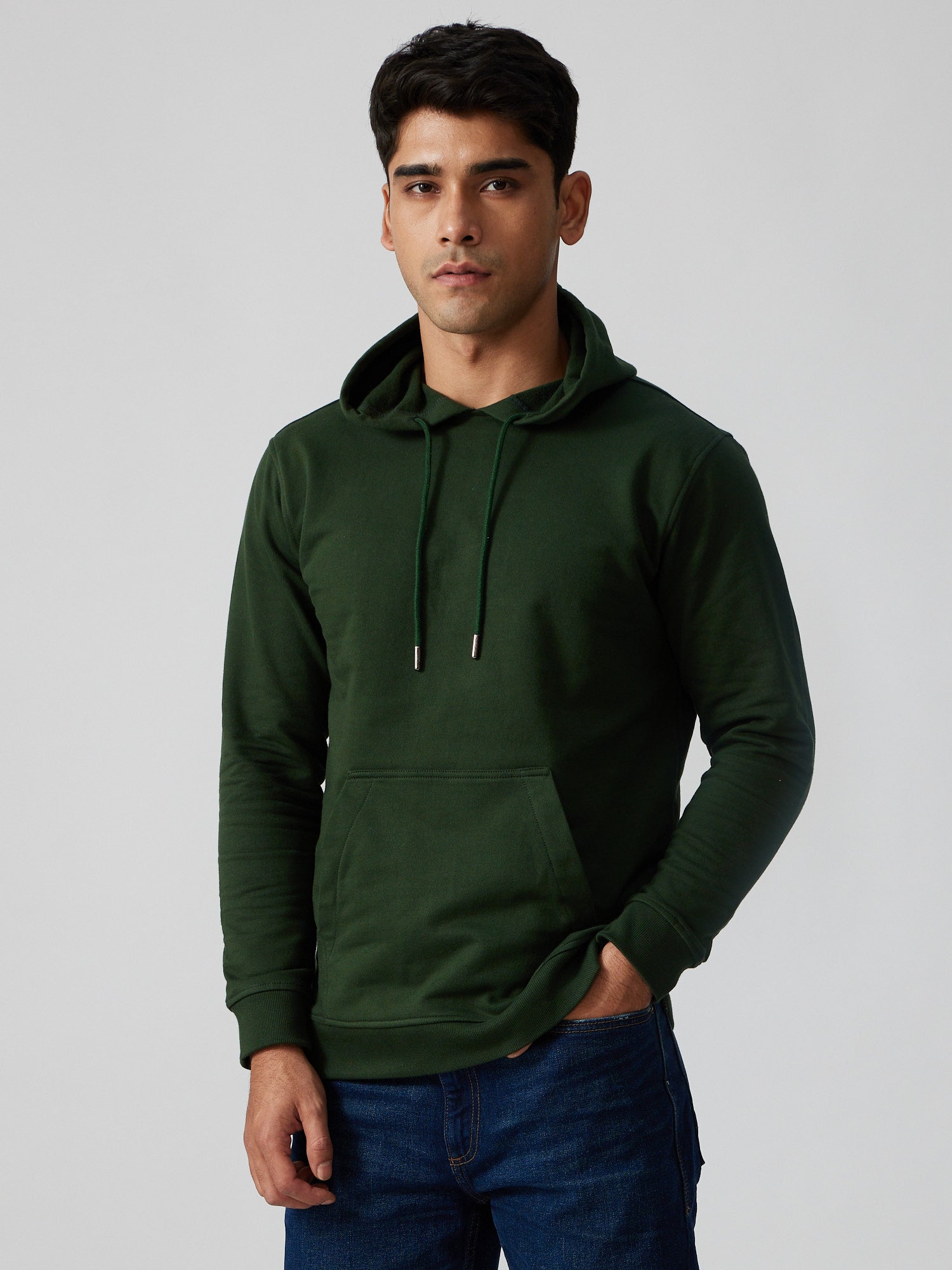 Mens Sweatshirts  The Brushed Terry Hoodie Forest Green