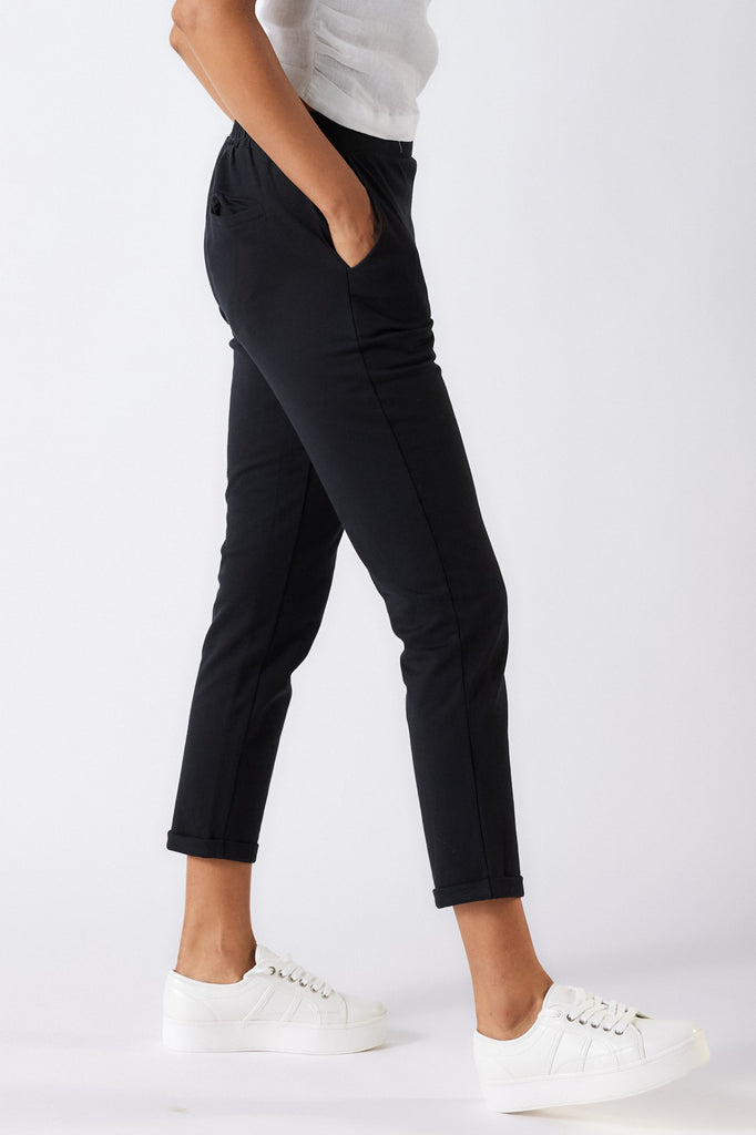 Women's Regular Mid Rise Chino Crop Pants | Lands' End