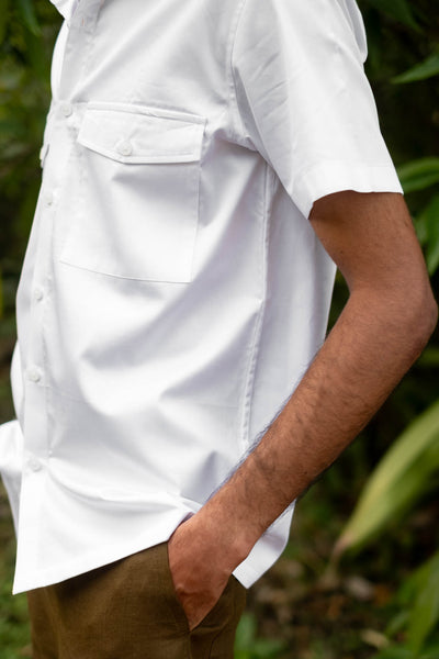 The Egyptian Cotton Double Pocket Shirt | Short Sleeve | Creatures of Habit