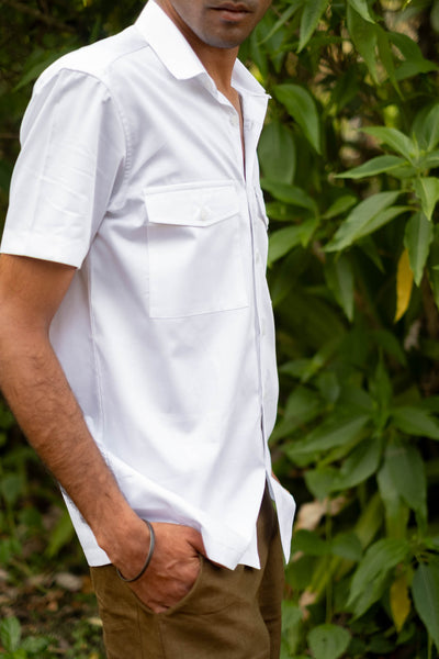 The Egyptian Cotton Double Pocket Shirt | Short Sleeve | Creatures of Habit