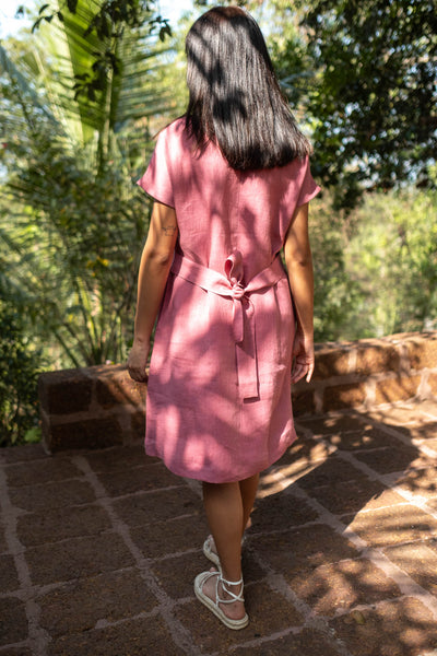 The Linen V Neck Shift Dress | Creatures of Habit