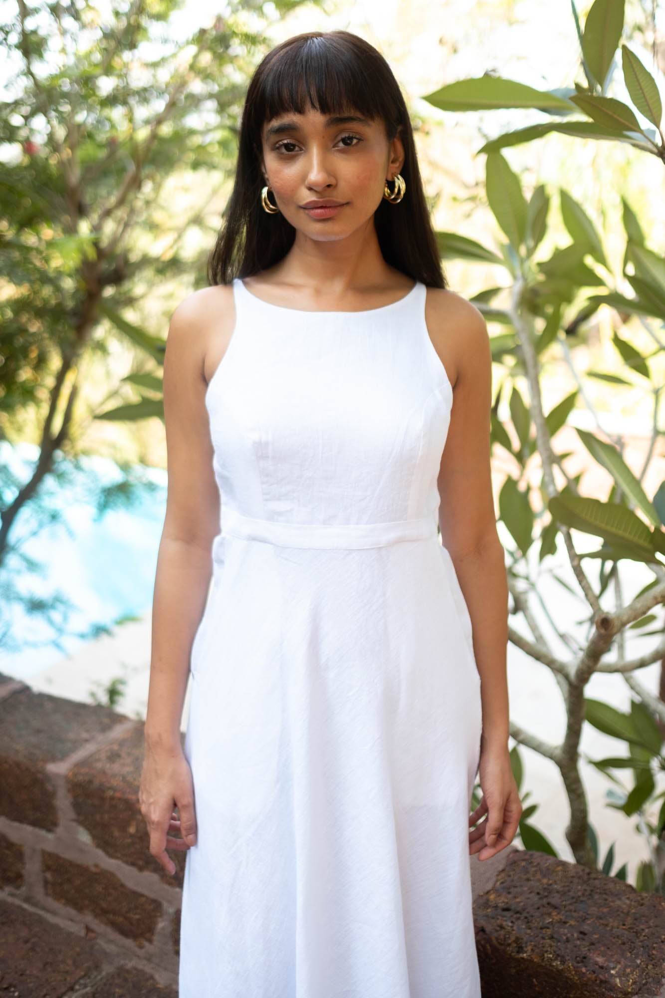 The Linen Cutaway Maxi Dress | Creatures of Habit