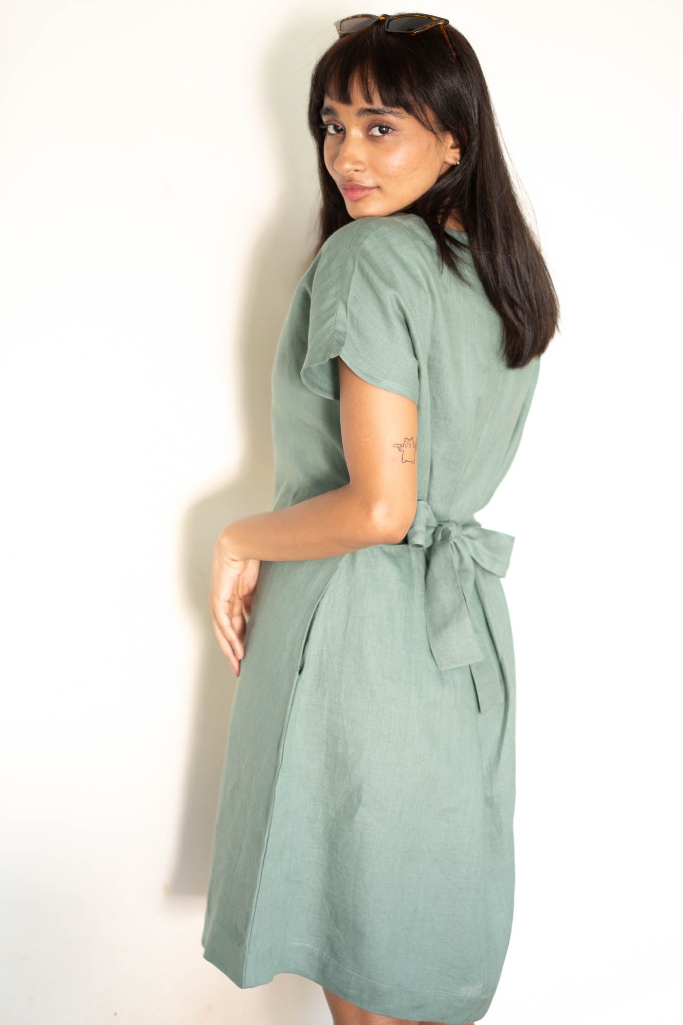 The Linen V Neck Shift Dress | Creatures of Habit