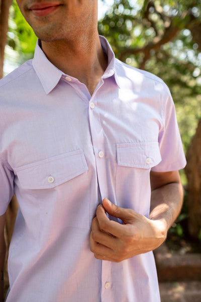 The Egyptian Cotton Double Pocket Shirt | Short Sleeve | Creatures of Habit