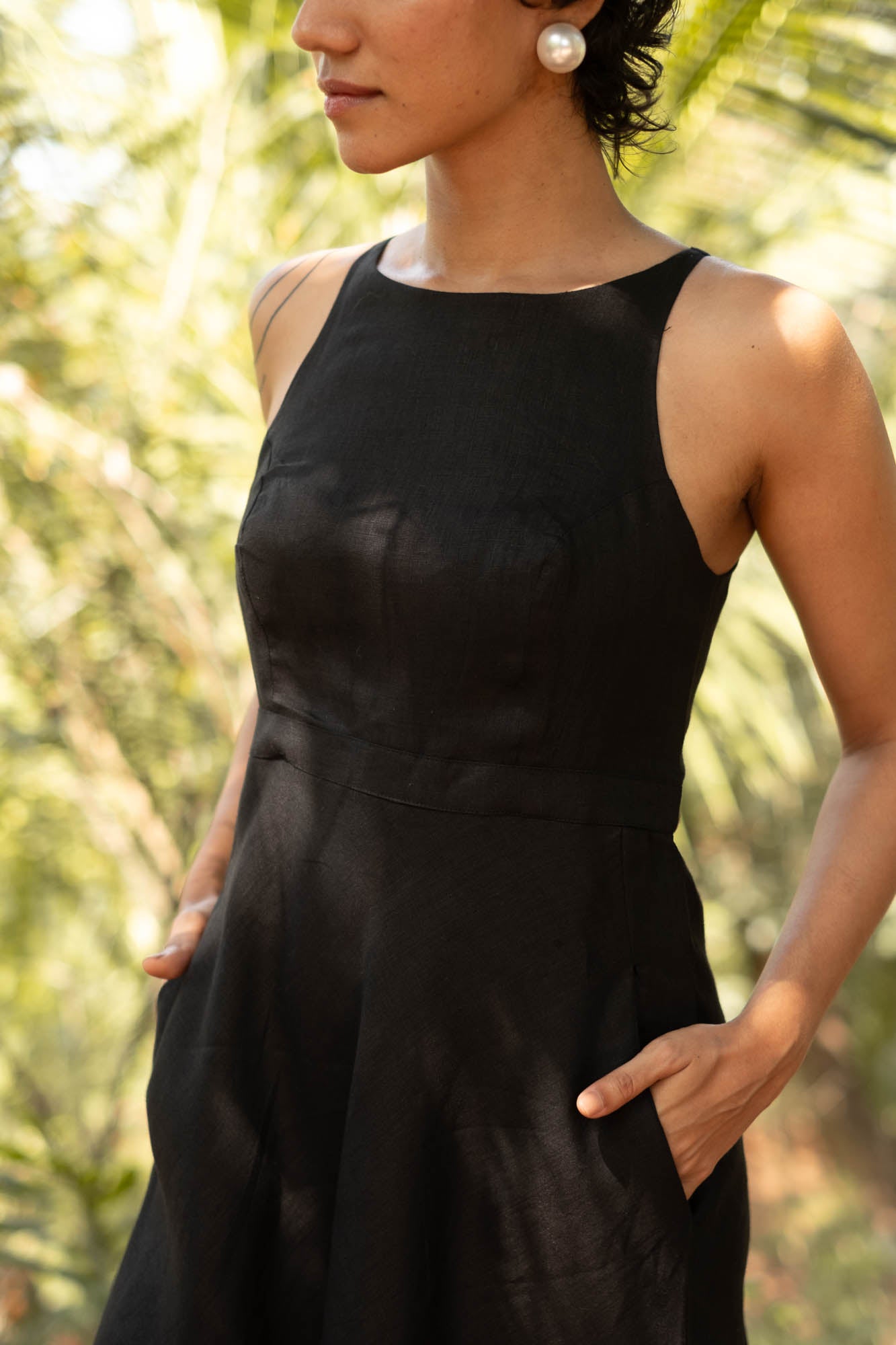 The Linen Cutaway Maxi Dress | Creatures of Habit