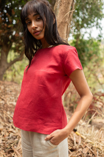 The Linen Boat Neck Top | Creatures of Habit