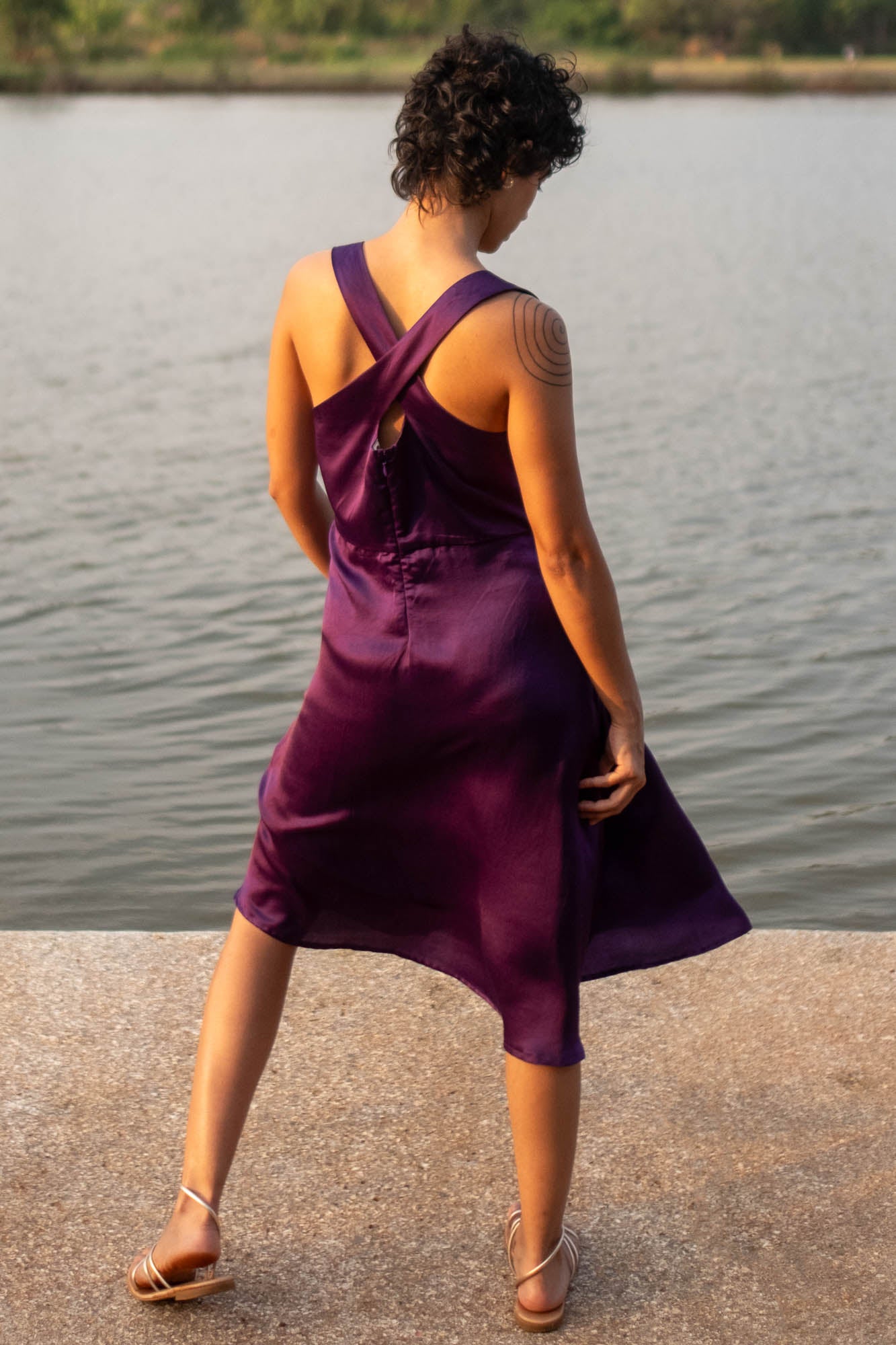 The Satin Fit and Flare Dress | Creatures of Habit