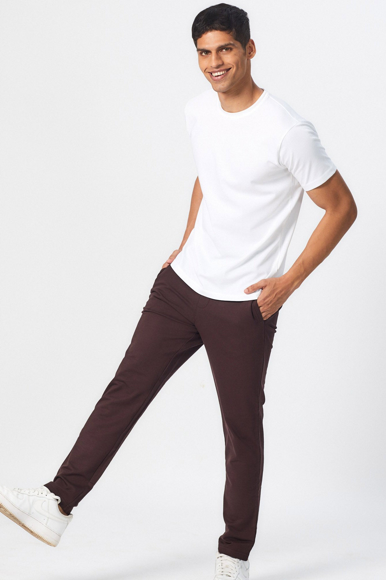 Mens Pants | Pima French Terry Pants Walnut Brown